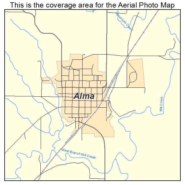Alma, KS location map 