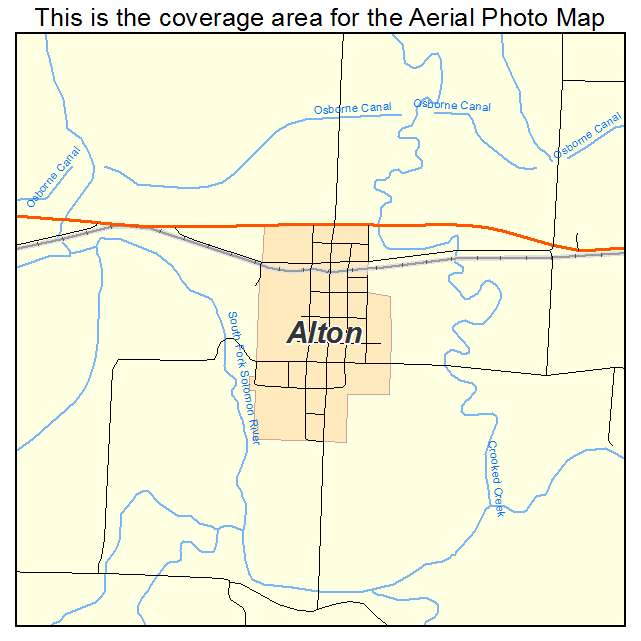 Aerial Photography Map Of Alton Ks Kansas
