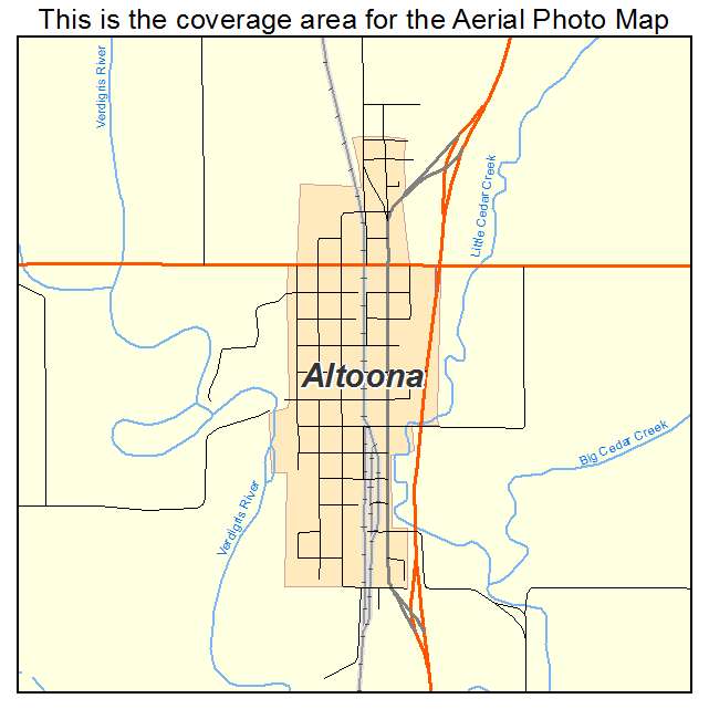 Altoona, KS location map 