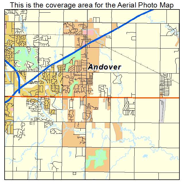 Andover, KS location map 