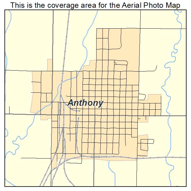 Anthony, KS location map 