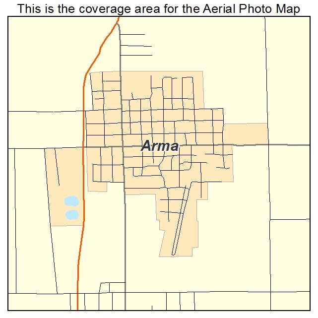 Arma, KS location map 