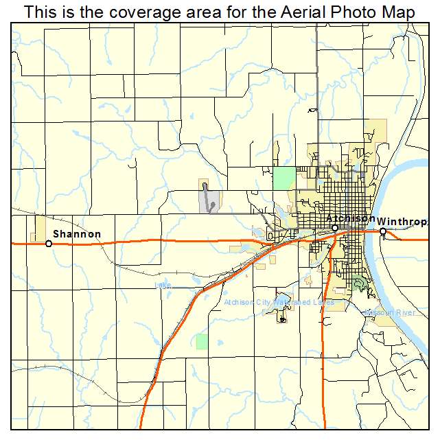 Atchison, KS location map 