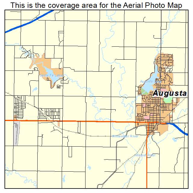 Augusta, KS location map 