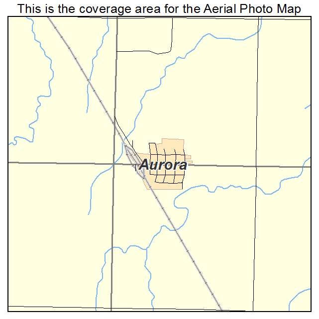 Aurora, KS location map 