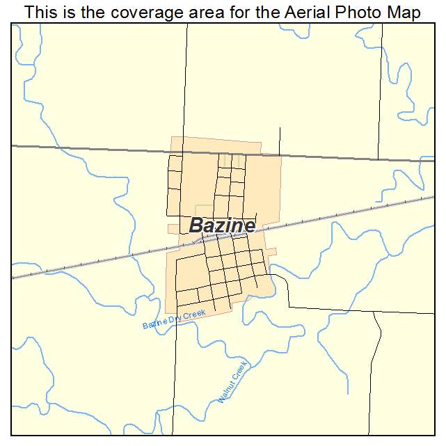 Bazine, KS location map 