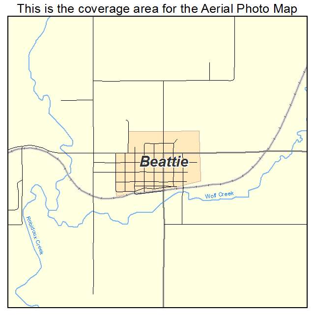 Beattie, KS location map 