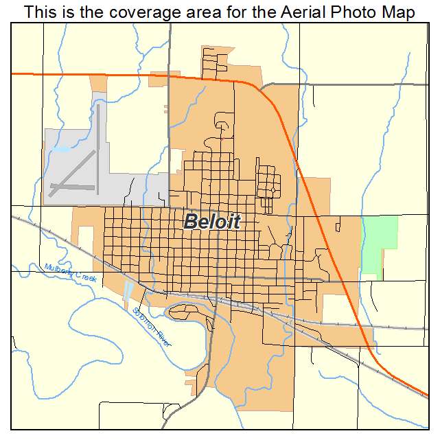 Beloit, KS location map 