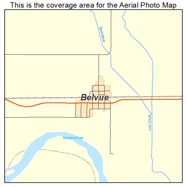 Belvue, KS location map 