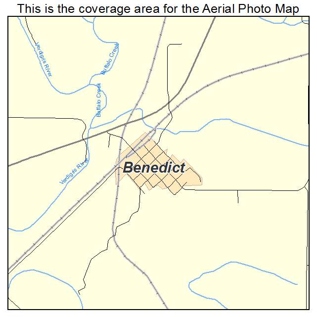 Benedict, KS location map 