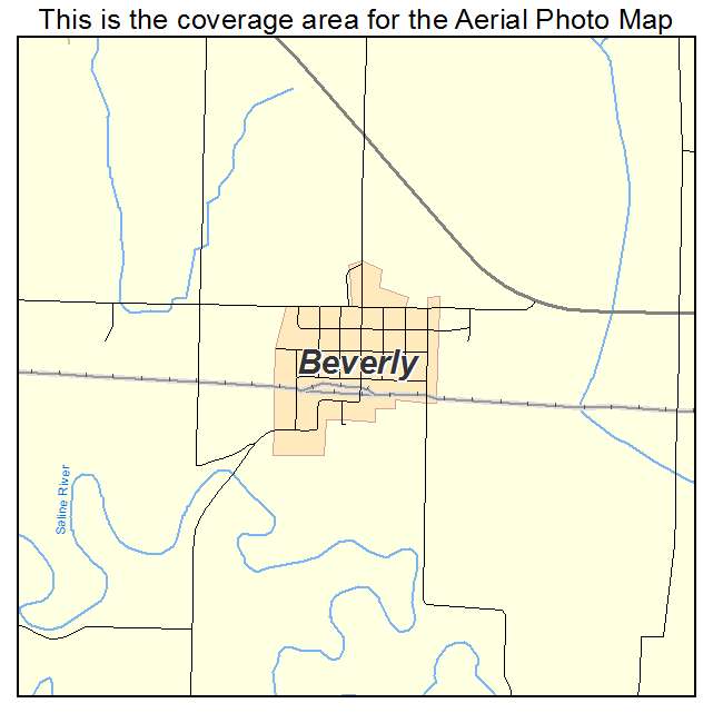 Beverly, KS location map 