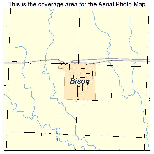 Bison, KS location map 