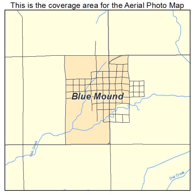 Blue Mound, KS location map 