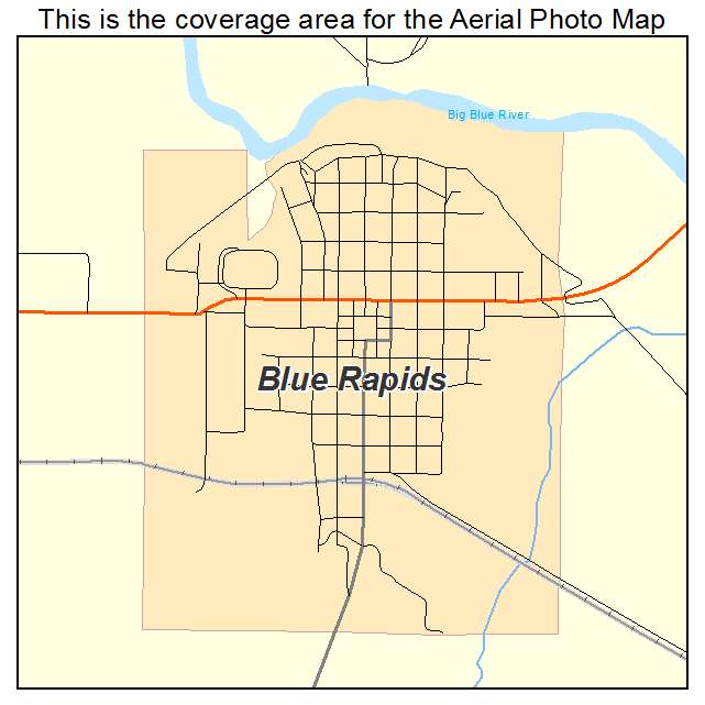 Blue Rapids, KS location map 