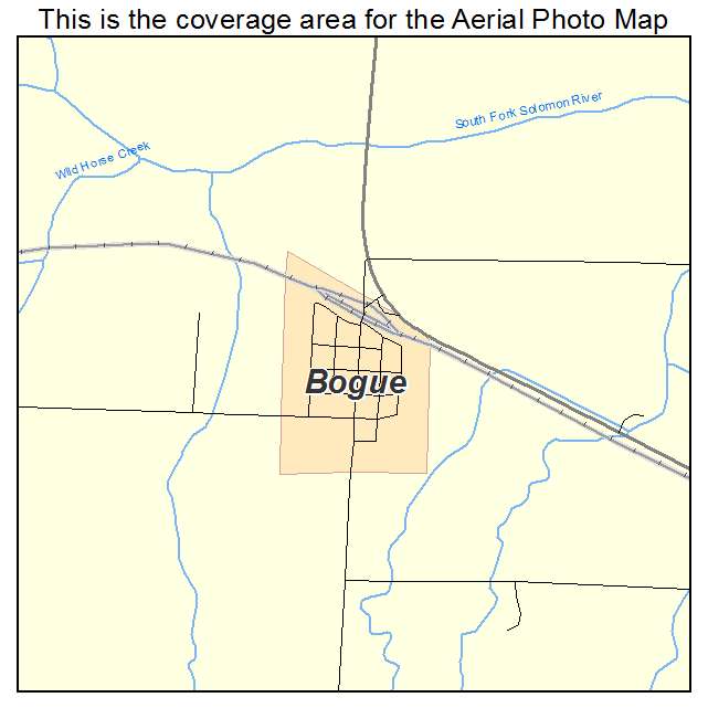 Bogue, KS location map 