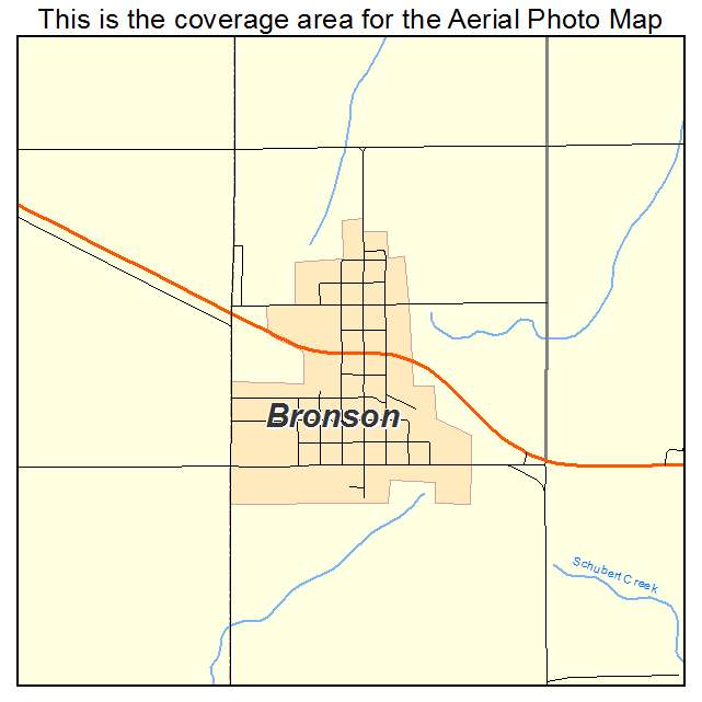 Bronson, KS location map 