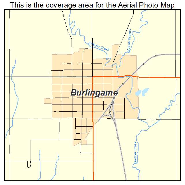 Burlingame, KS location map 