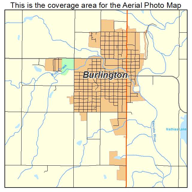 Burlington, KS location map 