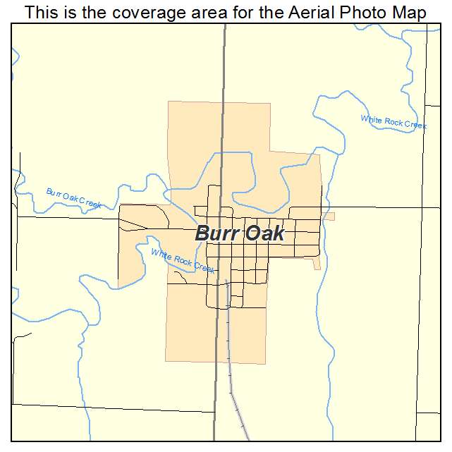 Burr Oak, KS location map 