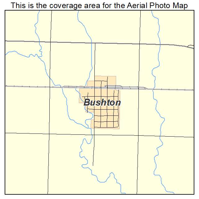 Bushton, KS location map 