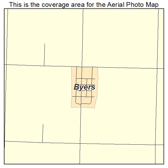 Byers, KS location map 