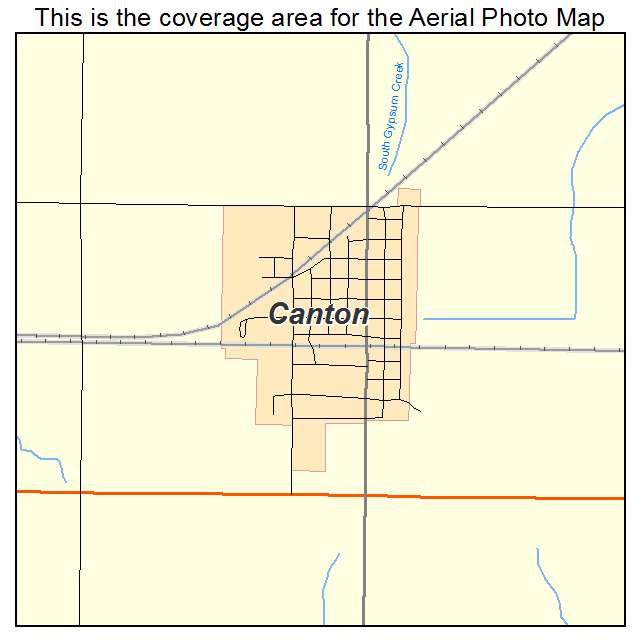 Canton, KS location map 