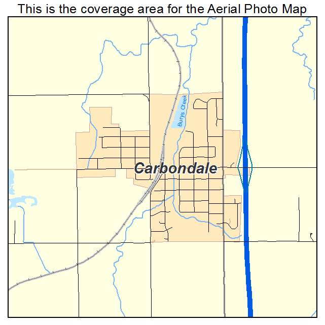 Carbondale, KS location map 