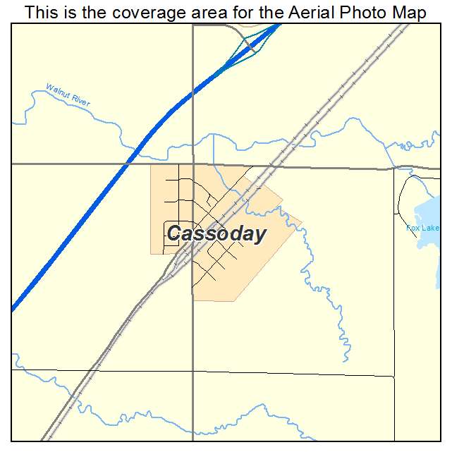Cassoday, KS location map 