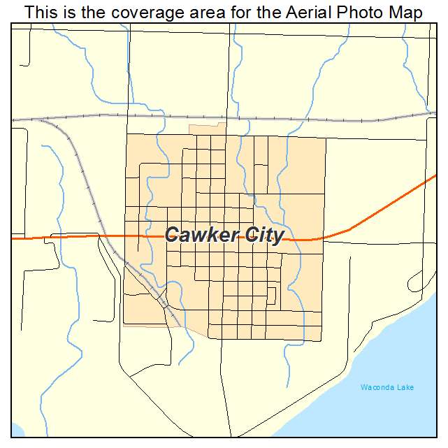 Cawker City, KS location map 
