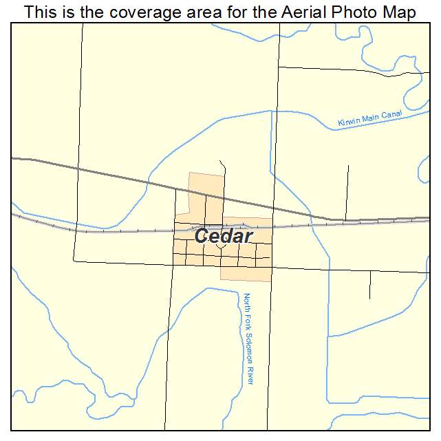 Cedar, KS location map 
