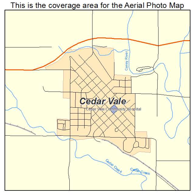 Cedar Vale, KS location map 