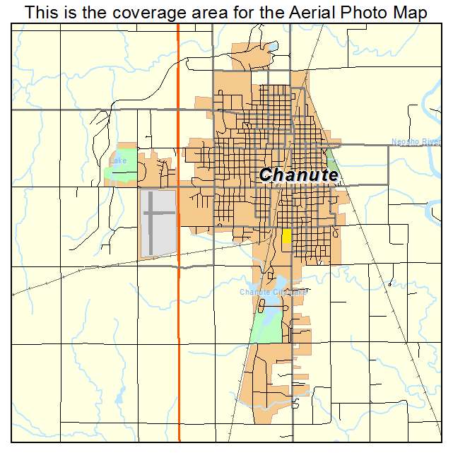 Chanute, KS location map 