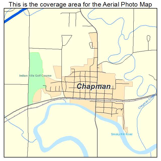 Chapman, KS location map 