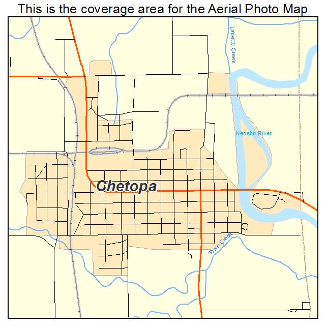 Chetopa, KS location map 