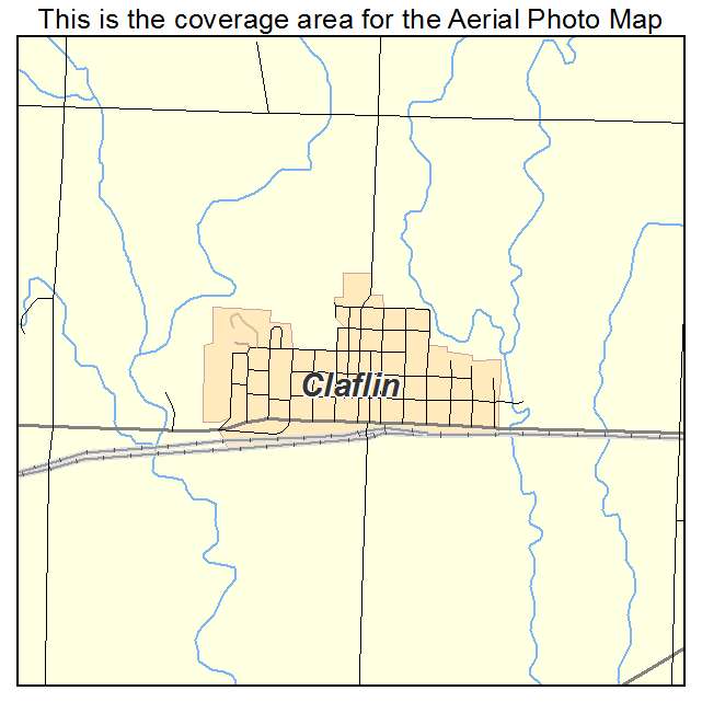Claflin, KS location map 