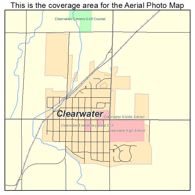 Clearwater, KS location map 