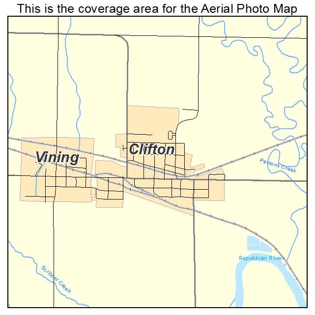 Clifton, KS location map 