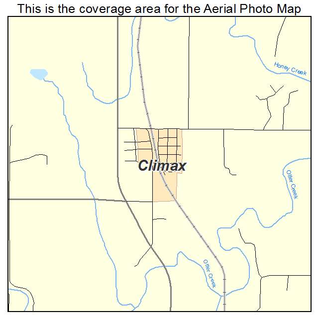 Climax, KS location map 