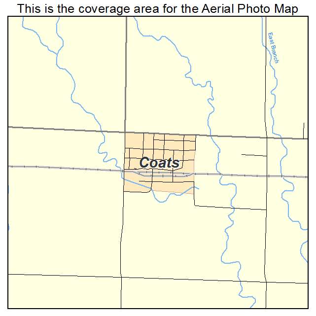 Coats, KS location map 