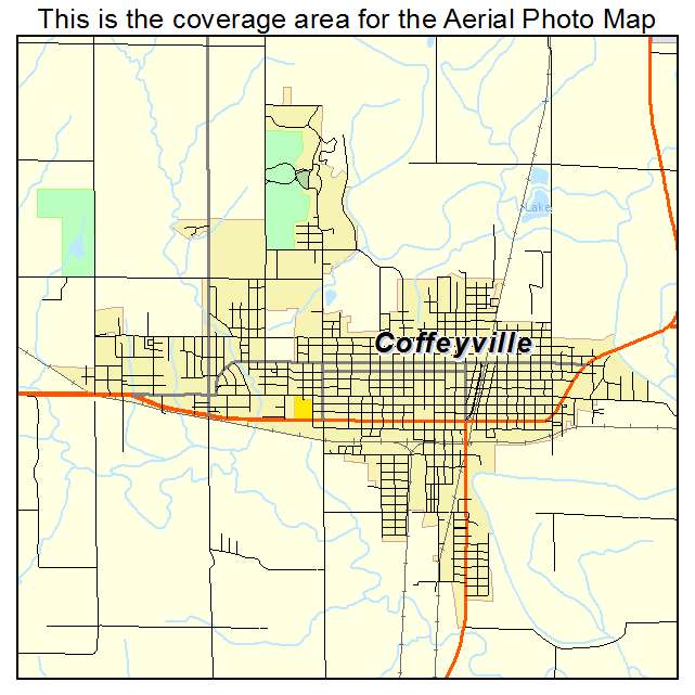 Coffeyville, KS location map 