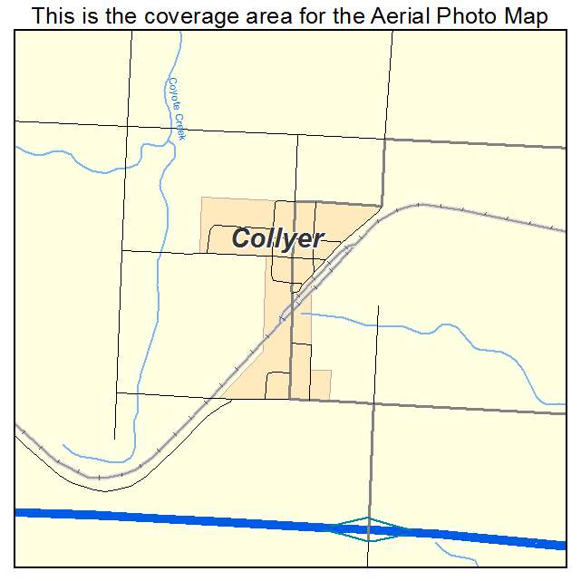 Collyer, KS location map 