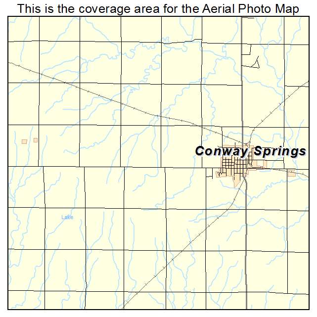 Conway Springs, KS location map 