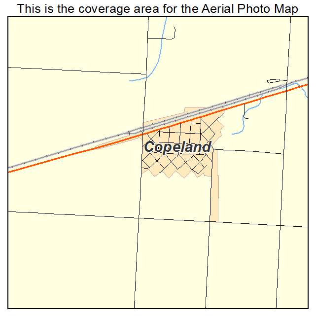 Copeland, KS location map 