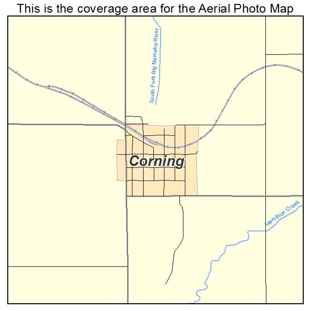 Corning, KS location map 