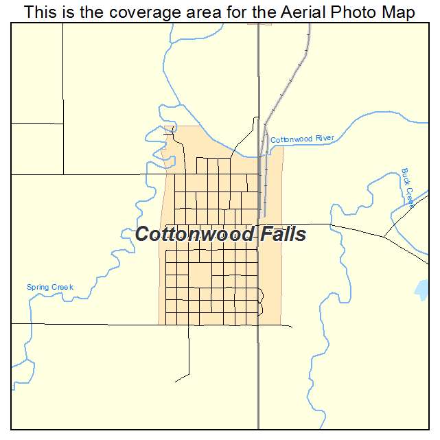 Cottonwood Falls, KS location map 
