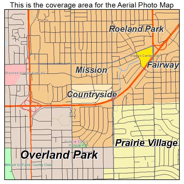 Countryside, KS location map 