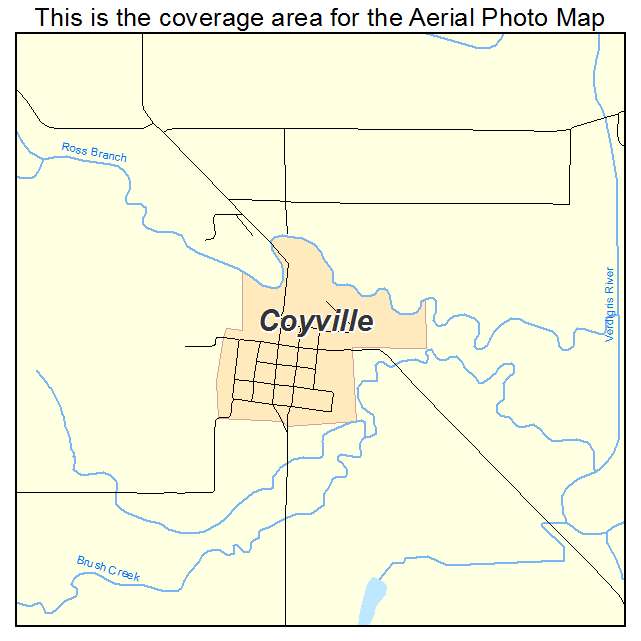 Coyville, KS location map 