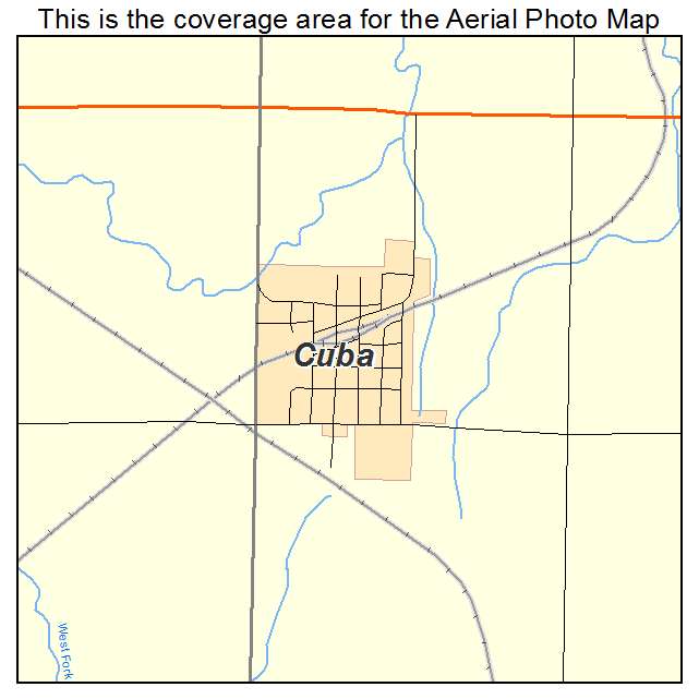 Cuba, KS location map 