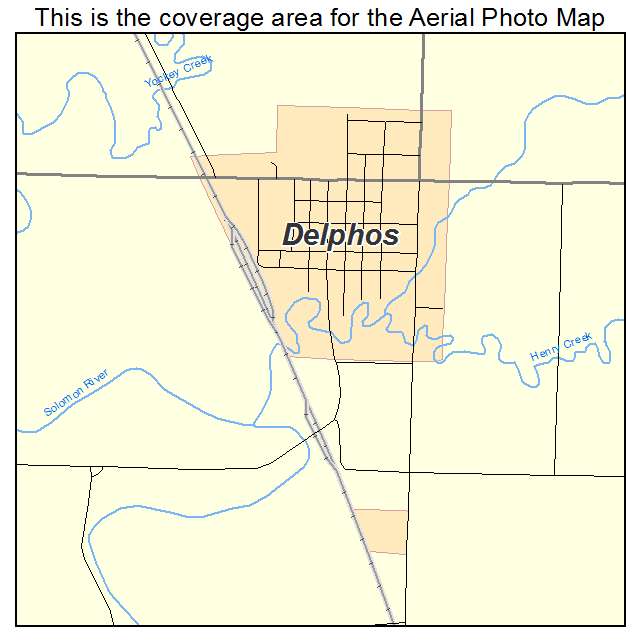 Delphos, KS location map 