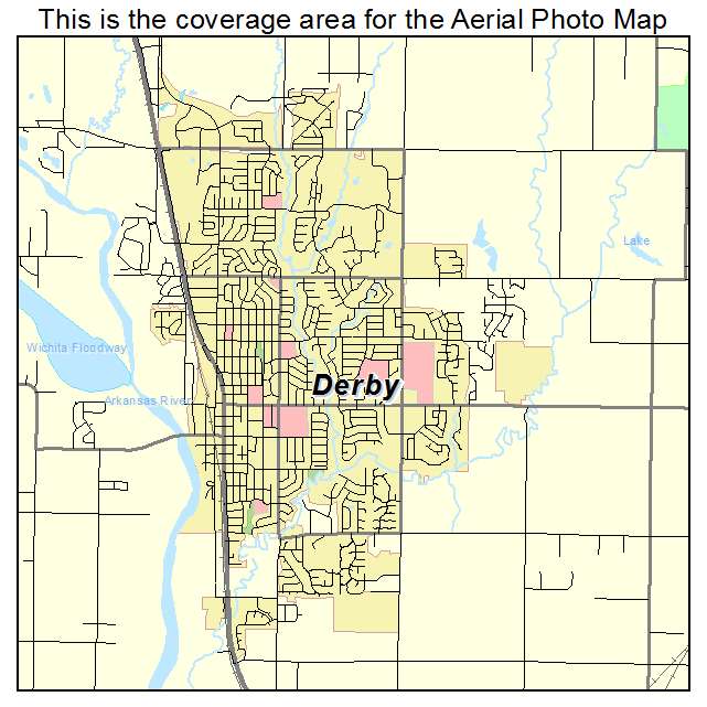 Derby, KS location map 
